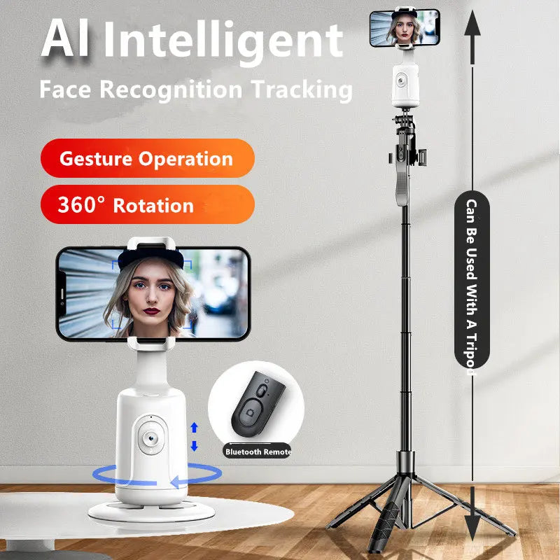 Stabilisateur de cardan pour smartphone avec suivi automatique du visage et rotation à 360°