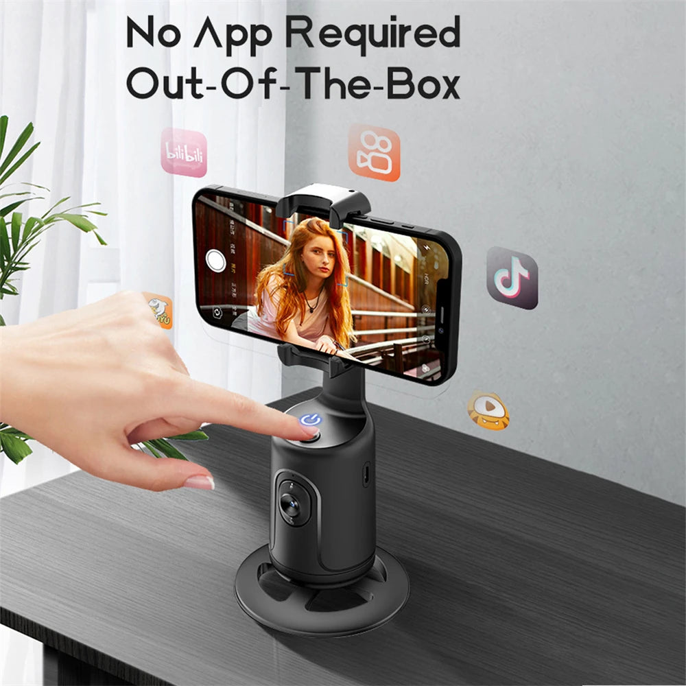Stabilisateur de cardan pour smartphone avec suivi automatique du visage et rotation à 360°