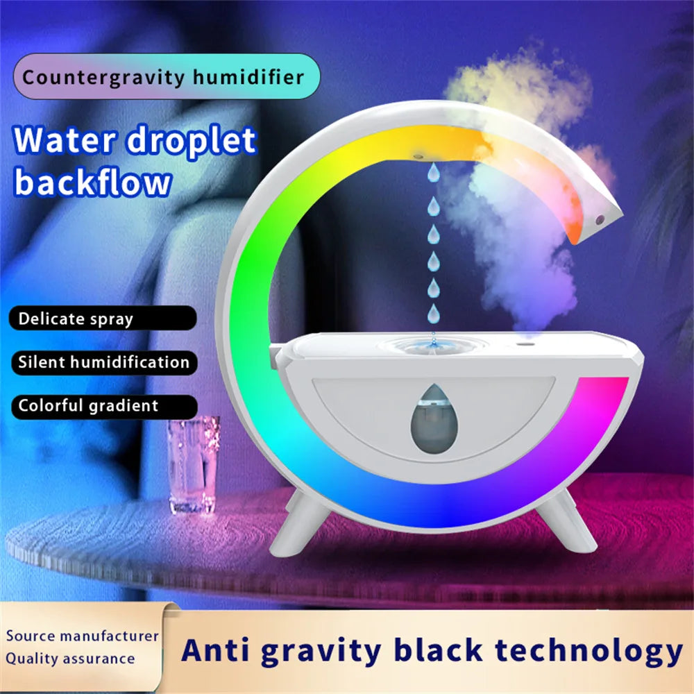 Anti-gravity Humidifier Creative Water Drop Table Lamp Atmosphere LED Night Light