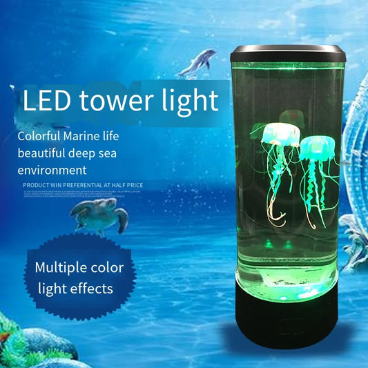 Jellyfish Lamp 7Colors LED Mood Aquarium Ocean Night Lights